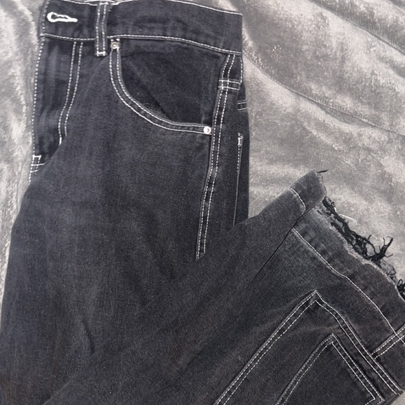 Black wide leg jeans - Picture 1 of 1